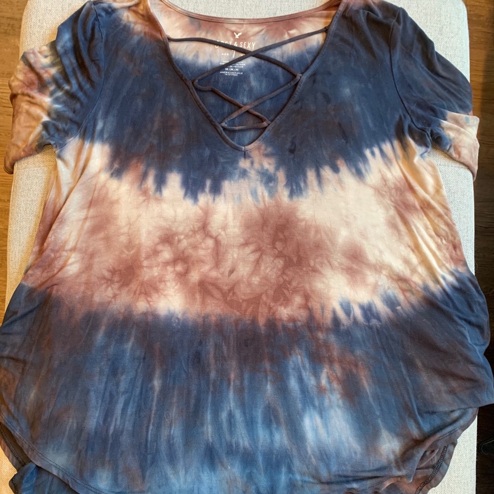 American eagle tie-dye tunic